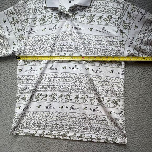 Sony Open Polo Shirt Mens Small White Hawaii Short Sleeve Golf - Picture 3 of 11